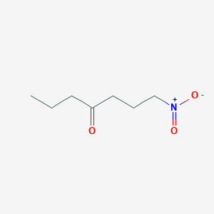 molecular formula C7H13NO3 B8420993 1-Nitroheptan-4-one 