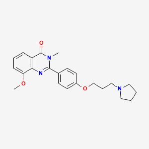 4(3h)-Quinazolinone,8-methoxy-3-methyl-2-[4-[3-(1-pyrrolidinyl)propoxy]phenyl]-