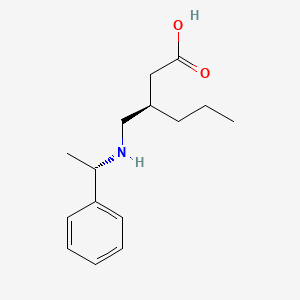 molecular formula C15H23NO2 B8421026 (R,S)-3-[(1-phenyl ethylamino)-methyl]-hexanoic acid 