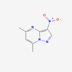 molecular formula C8H8N4O2 B8421032 5,7-Dimethyl-3-nitro pyrazolo[1,5-a]pyrimidine 