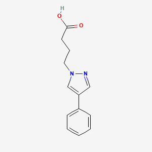molecular formula C13H14N2O2 B8421051 4-(4-phenyl-1H-pyrazol-1-yl)butanoic acid 