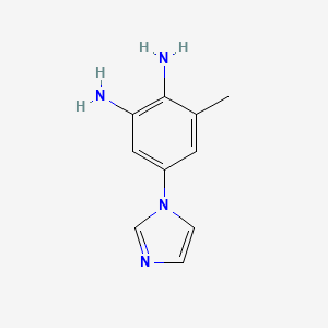 molecular formula C10H12N4 B8421057 5-Imidazol-1-yl-3-methyl-benzene-1,2-diamine 