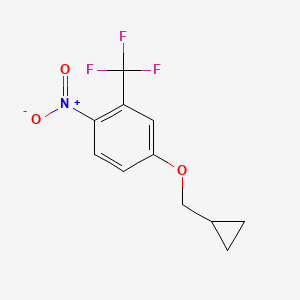 molecular formula C11H10F3NO3 B8421083 4-Cyclopropylmethoxy-1-nitro-2-trifluoromethylbenzene 