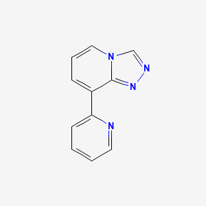 molecular formula C11H8N4 B8421097 8-(2-Pyridinyl)-1,2,4-triazolo[4,3-a]pyridine 