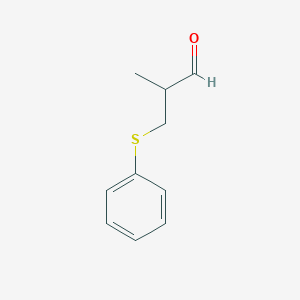 molecular formula C10H12OS B8421140 2-Methyl-3-phenylthiopropanal 