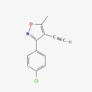 molecular formula C12H8ClNO B8421185 3-(4-Chloro-phenyl)-4-ethynyl-5-methyl-isoxazole 