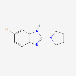 molecular formula C11H12BrN3 B8421186 5-bromo-2-pyrrolidin-1-yl-1H-benzimidazole 