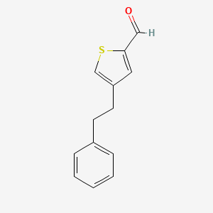 molecular formula C13H12OS B8421204 4-Phenethylthiophene-2-carbaldehyde 