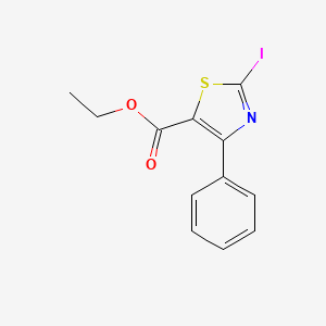 molecular formula C12H10INO2S B8421206 Ethyl 2-iodo-4-phenyl-1,3-thiazole-5-carboxylate 