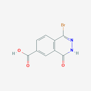 molecular formula C9H5BrN2O3 B8421212 1-Bromo-4-oxo-3,4-dihydro-phthalazine-6-carboxylic acid 