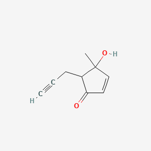 molecular formula C9H10O2 B8421223 2-Propargyl-3-hydroxy-3-methyl-4-cyclopentenone CAS No. 77806-76-9