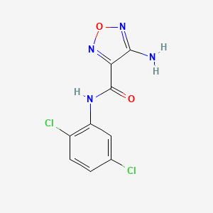 molecular formula C9H6Cl2N4O2 B8421234 4-amino-N-(2,5-dichlorophenyl)-1,2,5-oxadiazole-3-carboxamide 