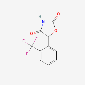 molecular formula C10H6F3NO3 B8421236 5-(2-Trifluoromethylphenyl)oxazolidine-2,4-dione 