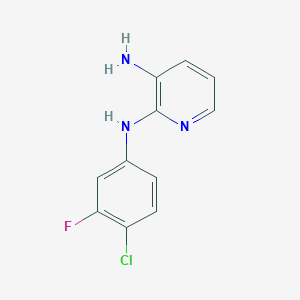 molecular formula C11H9ClFN3 B8421261 N2-(4-chloro-3-fluorophenyl)pyridine-2,3-diamine 