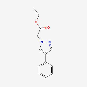 molecular formula C13H14N2O2 B8421284 ethyl 4-phenyl-1H-pyrazole-1-acetate 