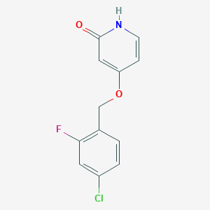 molecular formula C12H9ClFNO2 B8421292 4-(4-Chloro-2-fluorobenzyloxy)pyridin-2(1H)-one 