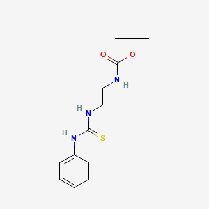 molecular formula C14H21N3O2S B8421341 t-Butyl 2-[(anilinocarbothioyl)amino]ethylcarbamate 
