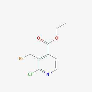 molecular formula C9H9BrClNO2 B8421395 Ethyl 3-(bromomethyl)-2-chloroisonicotinate 