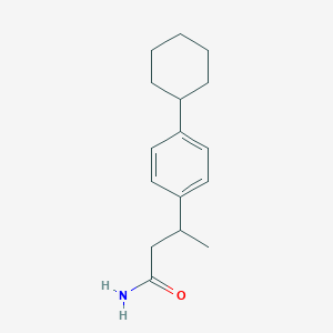molecular formula C16H23NO B8421431 3-(4-Cyclohexylphenyl)-butyramide 