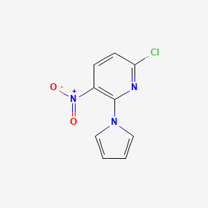 molecular formula C9H6ClN3O2 B8421435 6-Chloro-3-nitro-2-(1-pyrrolyl)pyridine 