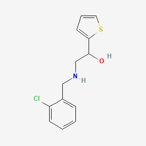 molecular formula C13H14ClNOS B8421453 N-(2-(2-thienyl)-2-hydroxyethyl)-o-chlorobenzylamine 