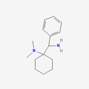 molecular formula C15H24N2 B8421477 (+/-){1-[Amino(phenyl)methyl]cyclohexyl}dimethylamine 