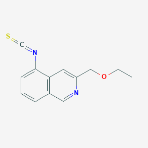 molecular formula C13H12N2OS B8421502 3-Ethoxymethyl-5-isothiocyanatoisoquinoline 