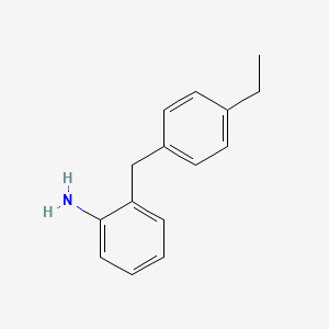 molecular formula C15H17N B8421507 2-(4-Ethylbenzyl)aniline 