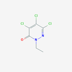 molecular formula C6H5Cl3N2O B8421544 2-ethyl-4,5,6-trichloro-3(2H)pyridazinone 