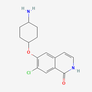 molecular formula C15H17ClN2O2 B8421548 6-(cis-4-Amino-cyclohexyloxy)-7-chloro-2H-isoquinolin-1-one 