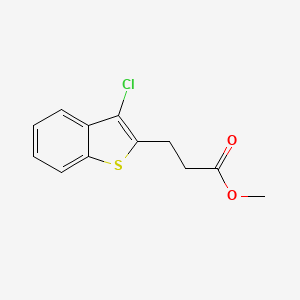 molecular formula C12H11ClO2S B8421565 3-(3-Chloro-benzo[b]thiophen-2-yl)-propionic acid methyl ester 