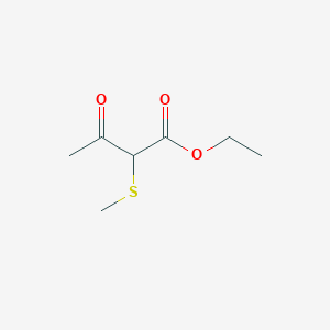 molecular formula C7H12O3S B8421594 2-Methylmercaptoacetoacetic acid ethyl ester 