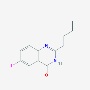 molecular formula C12H13IN2O B8421601 2-Butyl-6-iodoquinazolin-4(1H)-one 