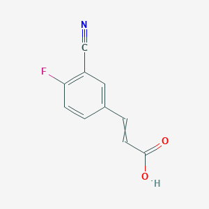 molecular formula C10H6FNO2 B8421612 3-(3-Cyano-4-fluorophenyl)prop-2-enoic acid CAS No. 603992-53-6
