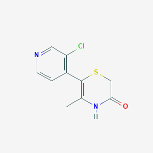 molecular formula C10H9ClN2OS B8421623 5-methyl-6-(3-chloro-4-pyridinyl)-2H-1,4-thiazin-3(4H)-one 