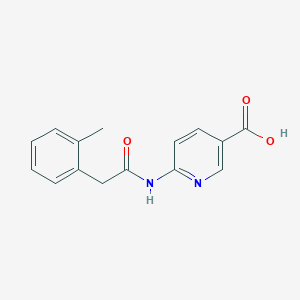 molecular formula C15H14N2O3 B8421633 6-[(2-Methylbenzeneacetyl)amino]pyridine-3-carboxylic acid 