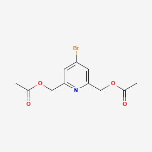 molecular formula C11H12BrNO4 B8421648 4-Bromo-2,6-di(acetoxymethyl)pyridine 