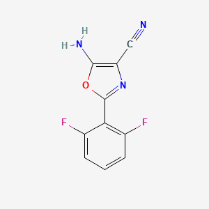 molecular formula C10H5F2N3O B8421718 5-Amino-2-(2,6-difluorophenyl)oxazole-4-carbonitrile 