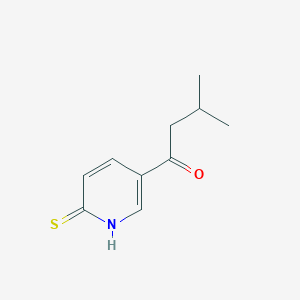 molecular formula C10H13NOS B8421753 2-Mercapto-5-(3-methyl-butyryl)-pyridine 