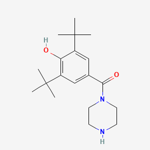 molecular formula C19H30N2O2 B8421762 1-(3,5-Di-t-butyl-4-hydroxybenzoyl)-piperazine 