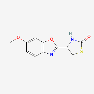 molecular formula C11H10N2O3S B8421785 4-(6-Methoxy-benzooxazol-2-yl)-thiazolidin-2-one 