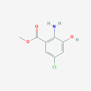 molecular formula C8H8ClNO3 B8421814 Methyl 2-amino-5-chloro-3-hydroxybenzoate 