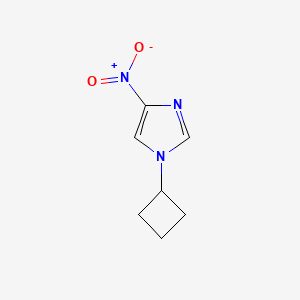 molecular formula C7H9N3O2 B8421821 1-cyclobutyl-4-nitro-1H-imidazole 