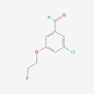 molecular formula C9H8ClFO2 B8421857 3-Chloro-5-(2-fluoroethoxy)benzaldehyde 