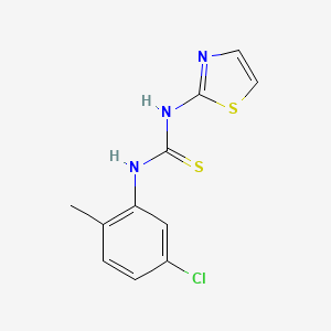 molecular formula C11H10ClN3S2 B8421881 1-(5-Chloro-2-methyl-phenyl)-3-(thiazol-2-yl)-thiourea 