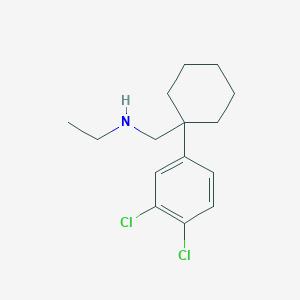 molecular formula C15H21Cl2N B8421888 N-((1-(3,4-dichlorophenyl)cyclohexyl)methyl)ethanamine 