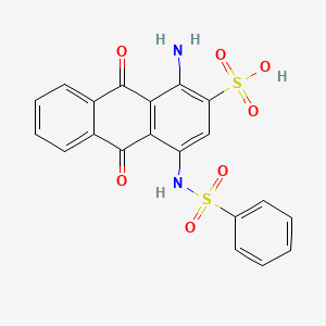 molecular formula C20H14N2O7S2 B8421901 1-Amino-4-benzenesulfonamido-2-anthraquinonesulfonic acid 