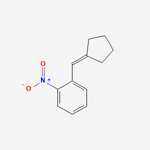 molecular formula C12H13NO2 B8421904 1-(Cyclopentylidenemethyl)-2-nitrobenzene 