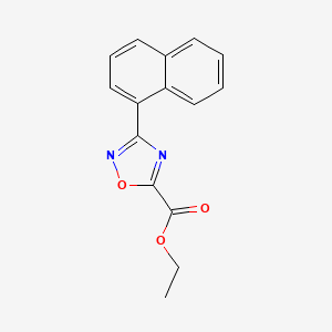 molecular formula C15H12N2O3 B8421938 5-Ethoxycarbonyl-3-alpha-naphthyl-1,2,4-oxadiazole 