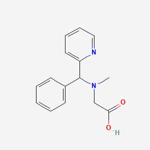 methyl N-[phenyl(2-pyridinyl)methyl]glycine